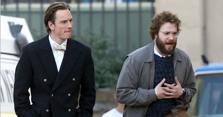 Se de første billeder af Michael Fassbender og Seth Rogen som Jobs og Wozniak