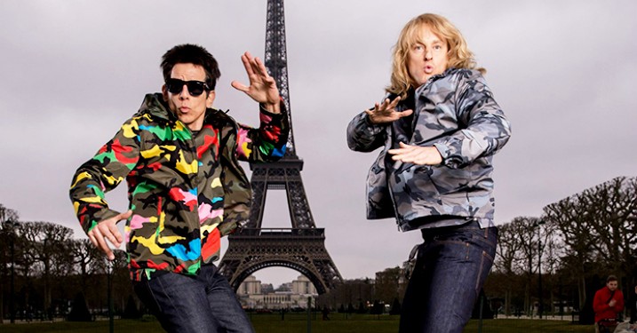 Derek Zoolander og Hansel på Valentino-shoot foran Eiffeltårnet