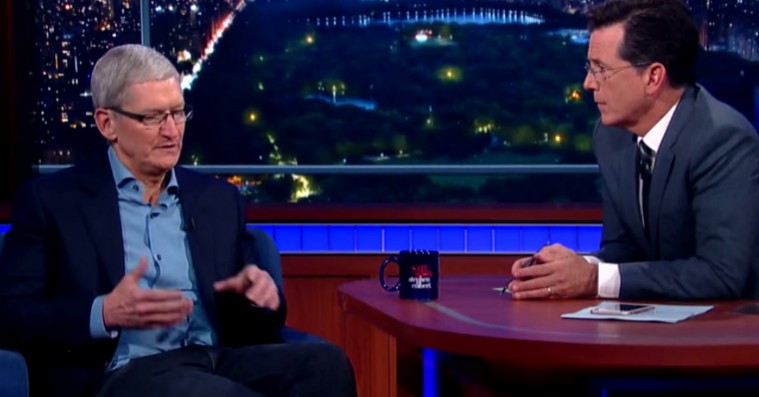 Tim Cook kalder Steve Jobs-film »opportunistiske« over for Stephen Colbert