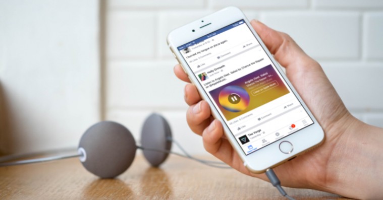 Numre fra Apple Music og Spotify kan nu afspilles direkte på Facebook