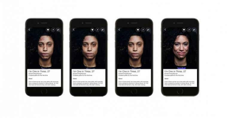 Datingappen Happn sætter fokus på vold mod kvinder, ved hjælp af falske profiler