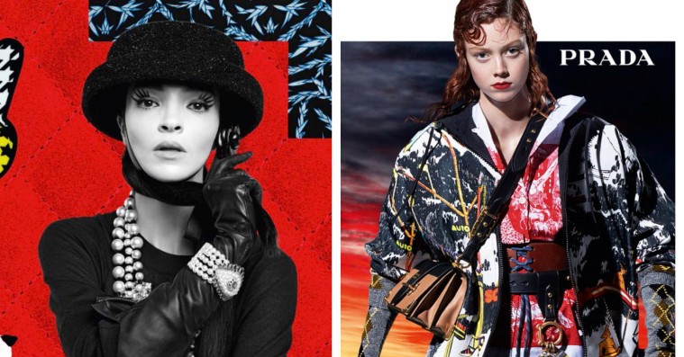 Chanel går old school med collager i mærkets efterårskampagne – Prada følger trop