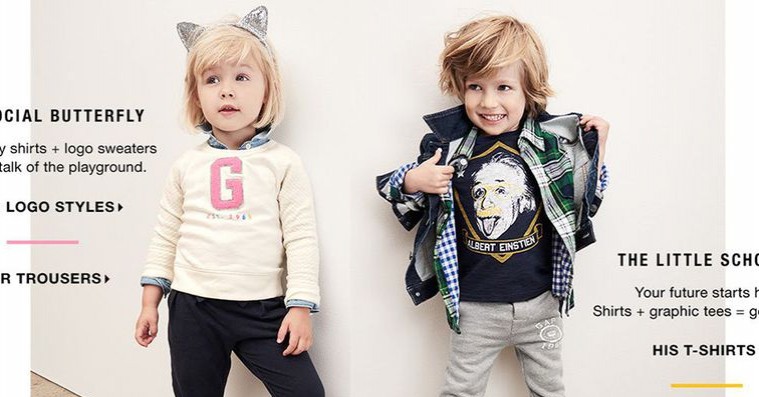 Drenge er kloge, piger er smukke og sociale – sådan er det i hvert fald stadig hos Gap