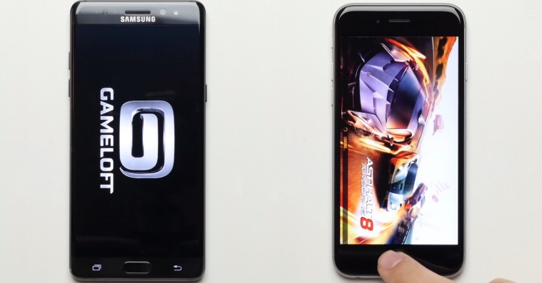 iPhone 6S er betragteligt hurtigere end Samsung Galaxy Note 7