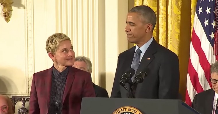 Ellen DeGeneres laver stjernespækket #MannequinChallenge i Det Hvide Hus