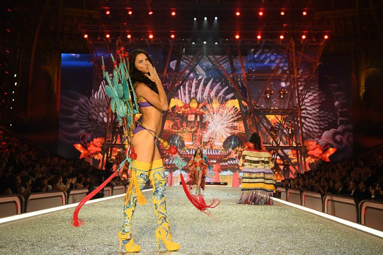 PARIS, FRANCE - NOVEMBER 30: Adriana Lima walks the runway during the 2016 Victoria's Secret Fashion Show on November 30, 2016 in Paris, France. (Photo by Dimitrios Kambouris/Getty Images for Victoria's Secret)