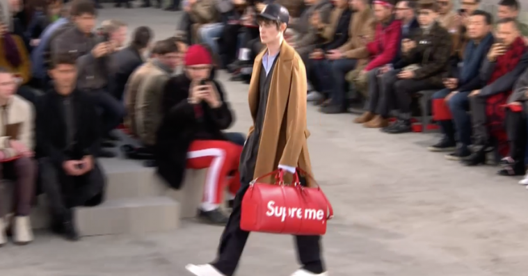 Supreme indtog Louis Vuitton-catwalk i Paris med et brag – se billeder fra showet
