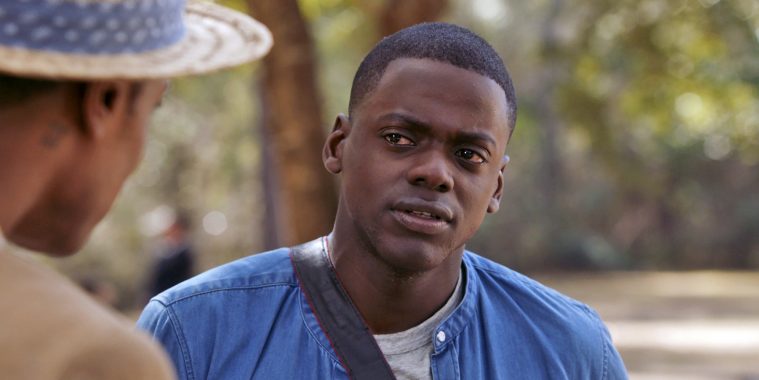 (L to R) Logan (LAKEITH STANFIELD) meets Chris (DANIEL KALUUYA) in Universal Pictures’ “Get Out,” a speculative thriller from Blumhouse (producers of “The Visit,” “Insidious” series and “The Gift”) and the mind of Jordan Peele. When a young African-American man visits his white girlfriend’s family estate, he becomes ensnared in a more sinister real reason for the invitation.