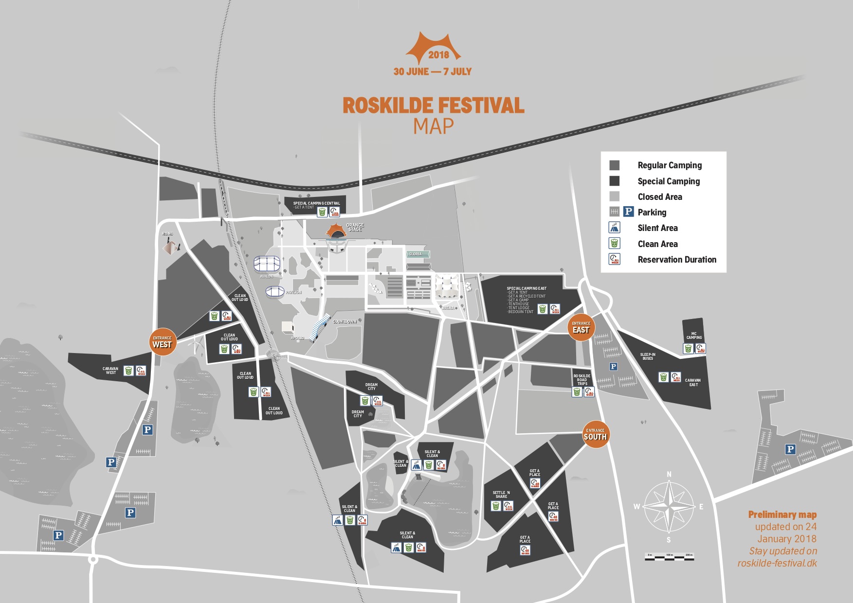 Roskilde Festival flytter Risingscenen se det nye kort / Nyhed