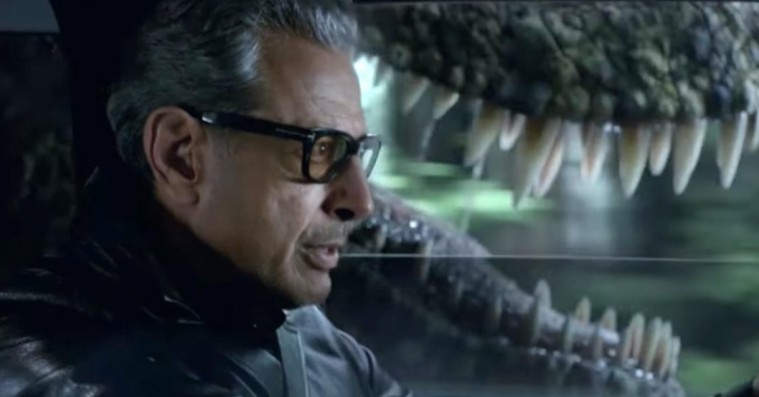 Jeff Goldblum rekreerer ikonisk ‘Jurassic Park’-scene med frådende T-Rex – og et overraskende twist