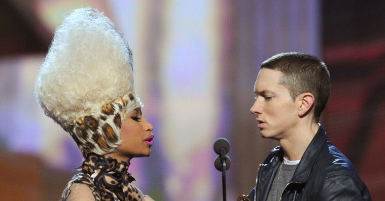 Eminem og Nicki Minaj kom til at bilde internettet ind, at de dater