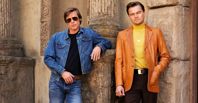 Brad Pitt og Leonardo DiCaprio ufrivilligt photoshoppet på Tarantino-billede