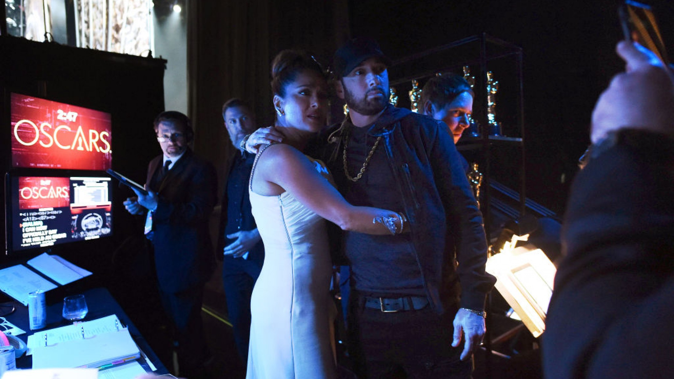 Salma Hayeks Oscar-møde med Eminem gik helt galt