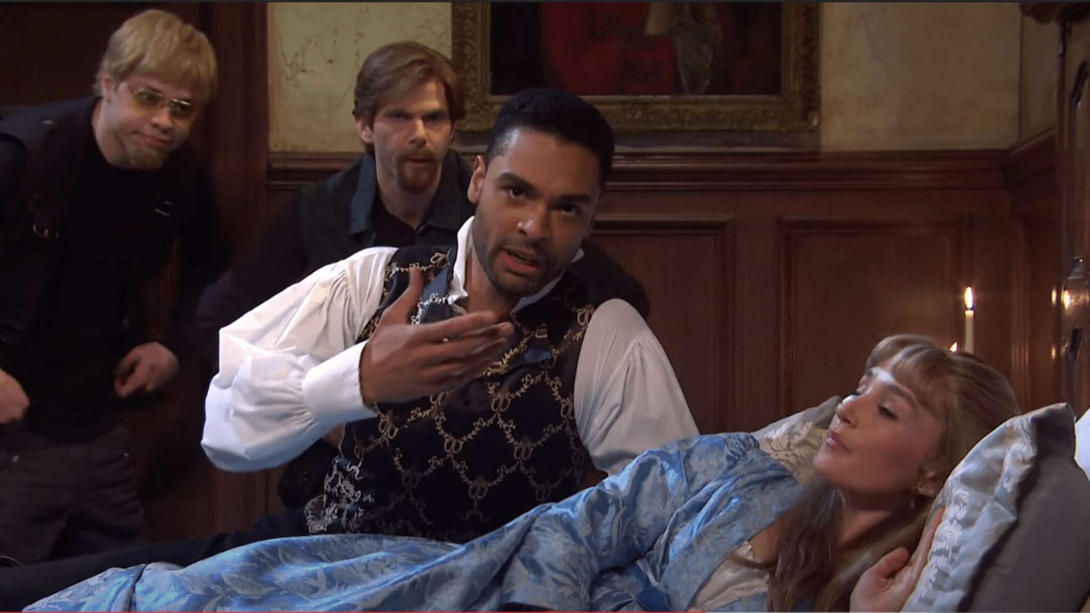 Pete Davidson er jordens værste intimkoordinator i ‘Bridgerton’-spoof med Regé-Jean Page