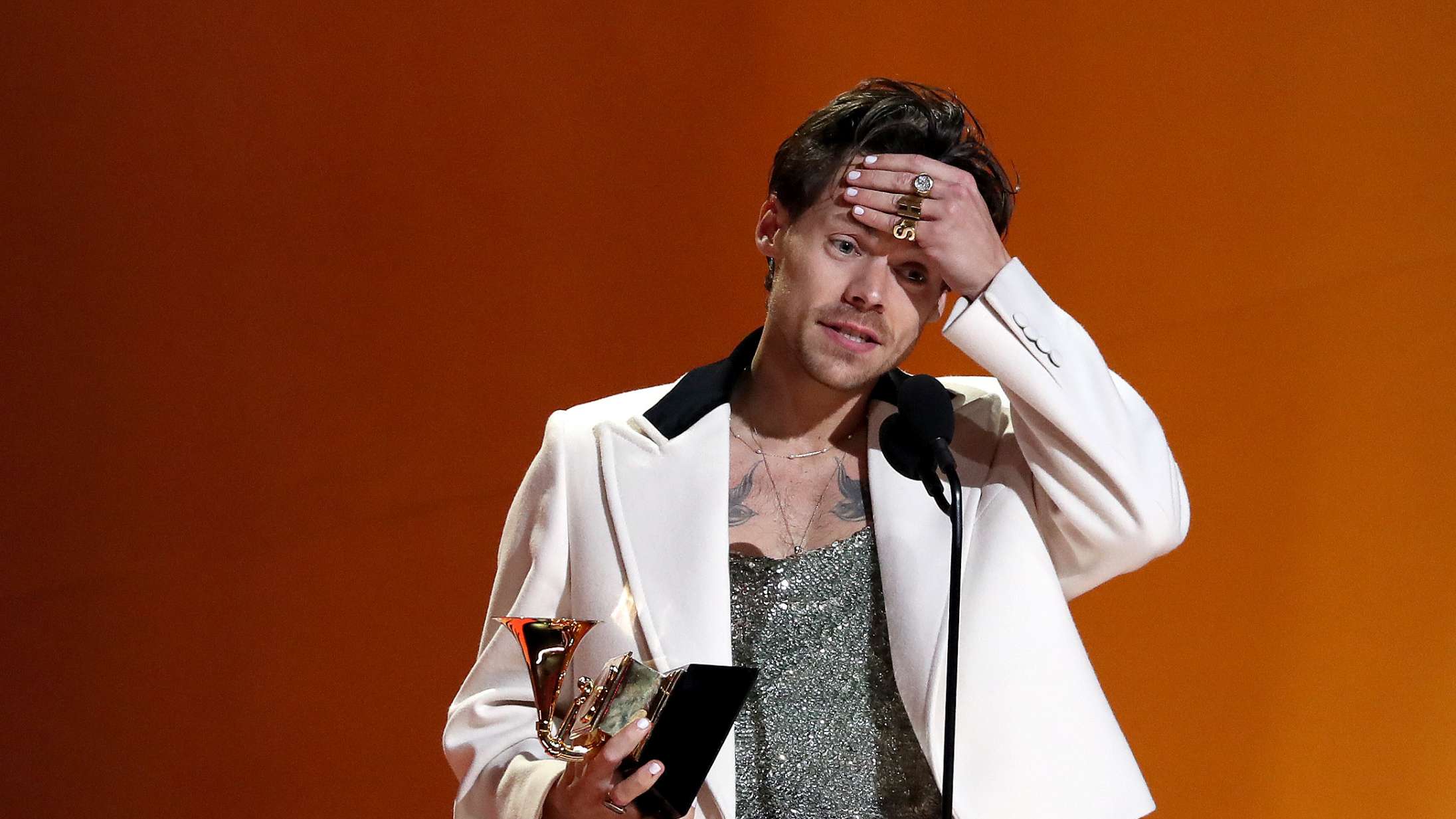 Én sætning fra Harry Styles’ Grammy-tale har fået en masse Beyoncé-fans helt op i det røde felt