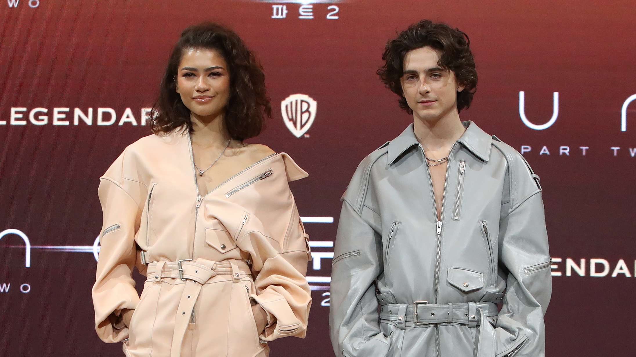 Zendaya og Timothée Chalamet er lædertvillinger til ‘Dune: Part Two’-premiere